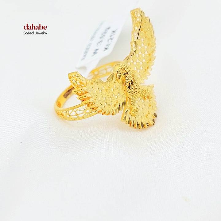 21K خاتم نسر اكسترا-مجوهرات الشيخ سعيد-Saeed Jewelry 