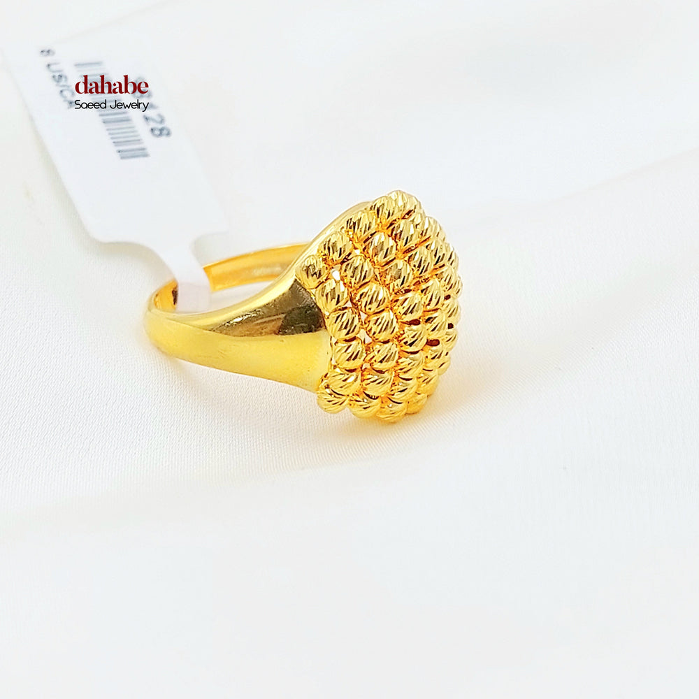 21K خاتم طابات اكسترا-مجوهرات الشيخ سعيد-Saeed Jewelry 