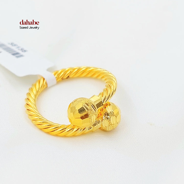 21K خاتم مبرومة اكسترا-مجوهرات الشيخ سعيد-Saeed Jewelry 