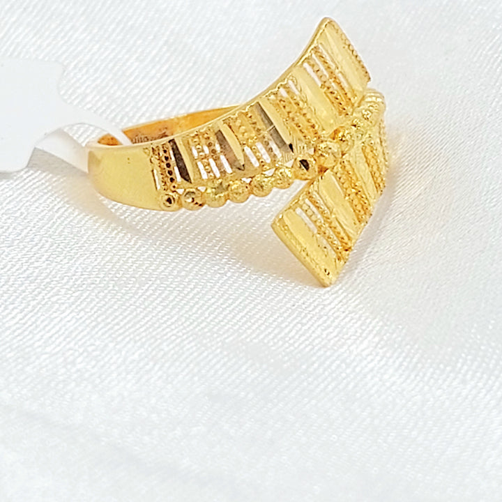 21K خاتم نقش اكسترا-مجوهرات الشيخ سعيد-Saeed Jewelry 
