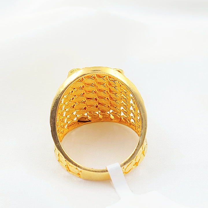 21K خاتم اونصه اكسترا-مجوهرات الشيخ سعيد-Saeed Jewelry 