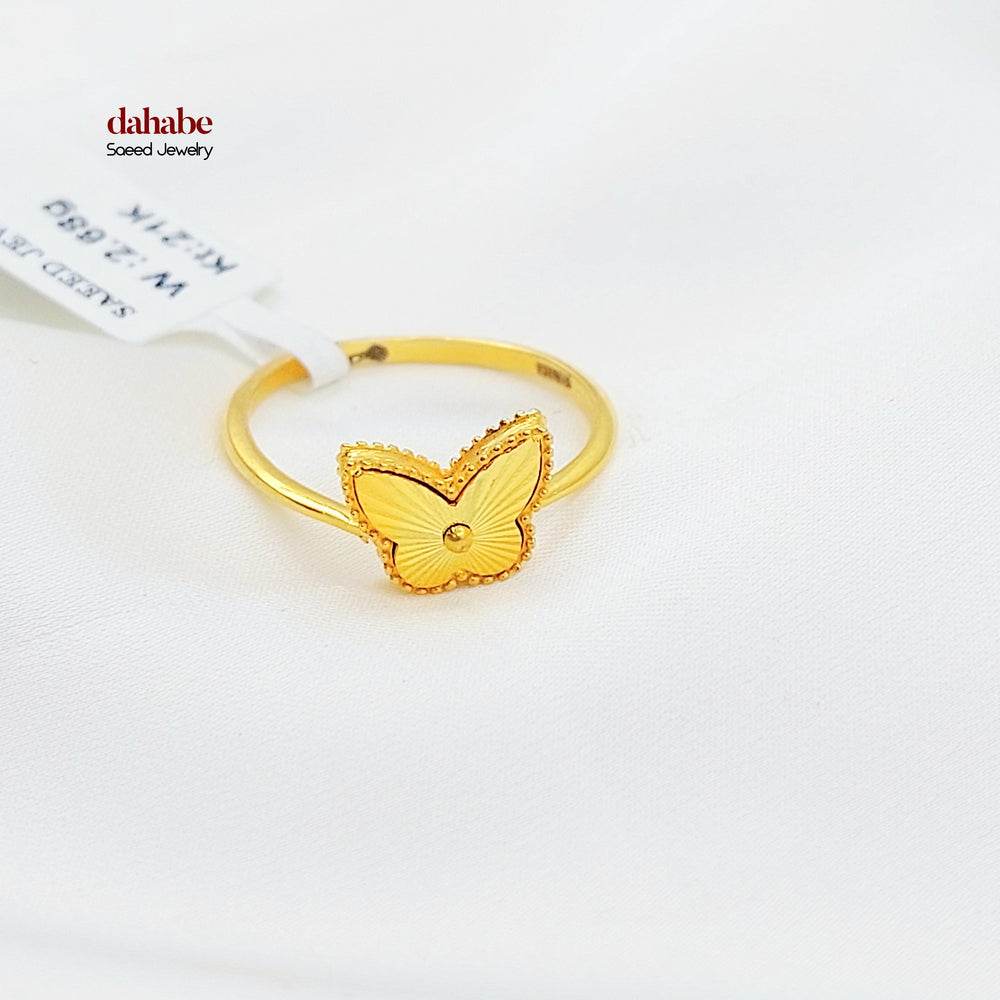 21K خاتم فراشة اكسترا-مجوهرات الشيخ سعيد-Saeed Jewelry 