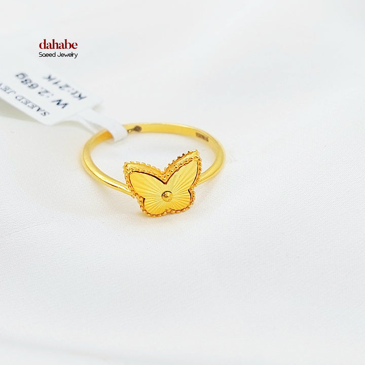 21K خاتم فراشة اكسترا-مجوهرات الشيخ سعيد-Saeed Jewelry 