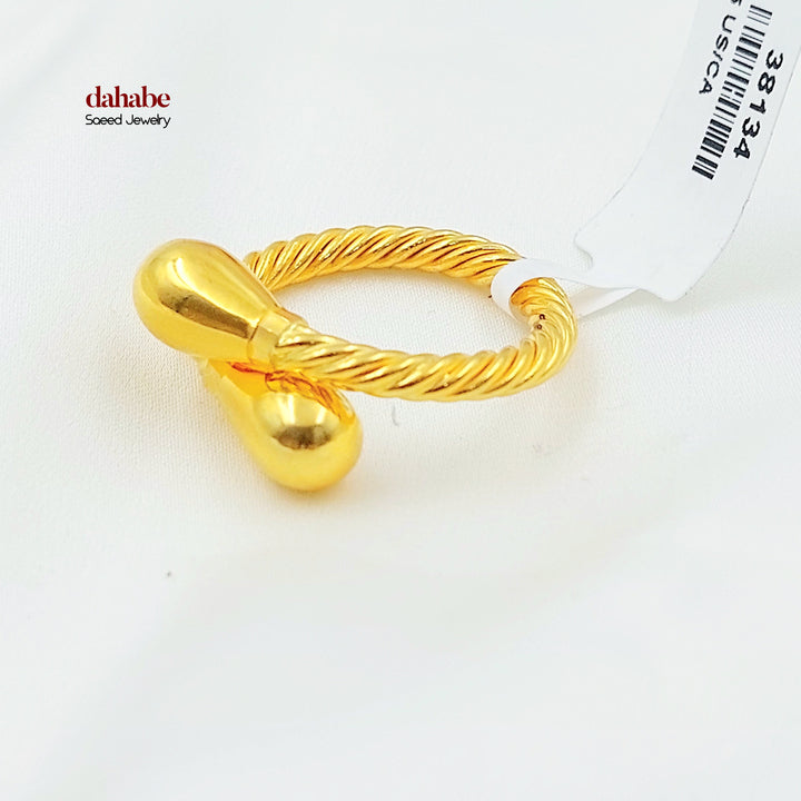21K خاتم مبرومة اكسترا-مجوهرات الشيخ سعيد-Saeed Jewelry 