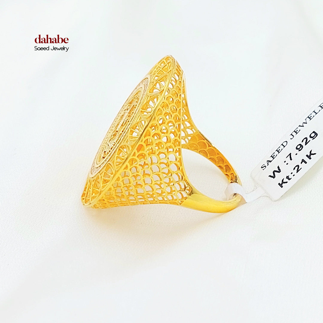 21K خاتم رشادي اكسترا-مجوهرات الشيخ سعيد-Saeed Jewelry 