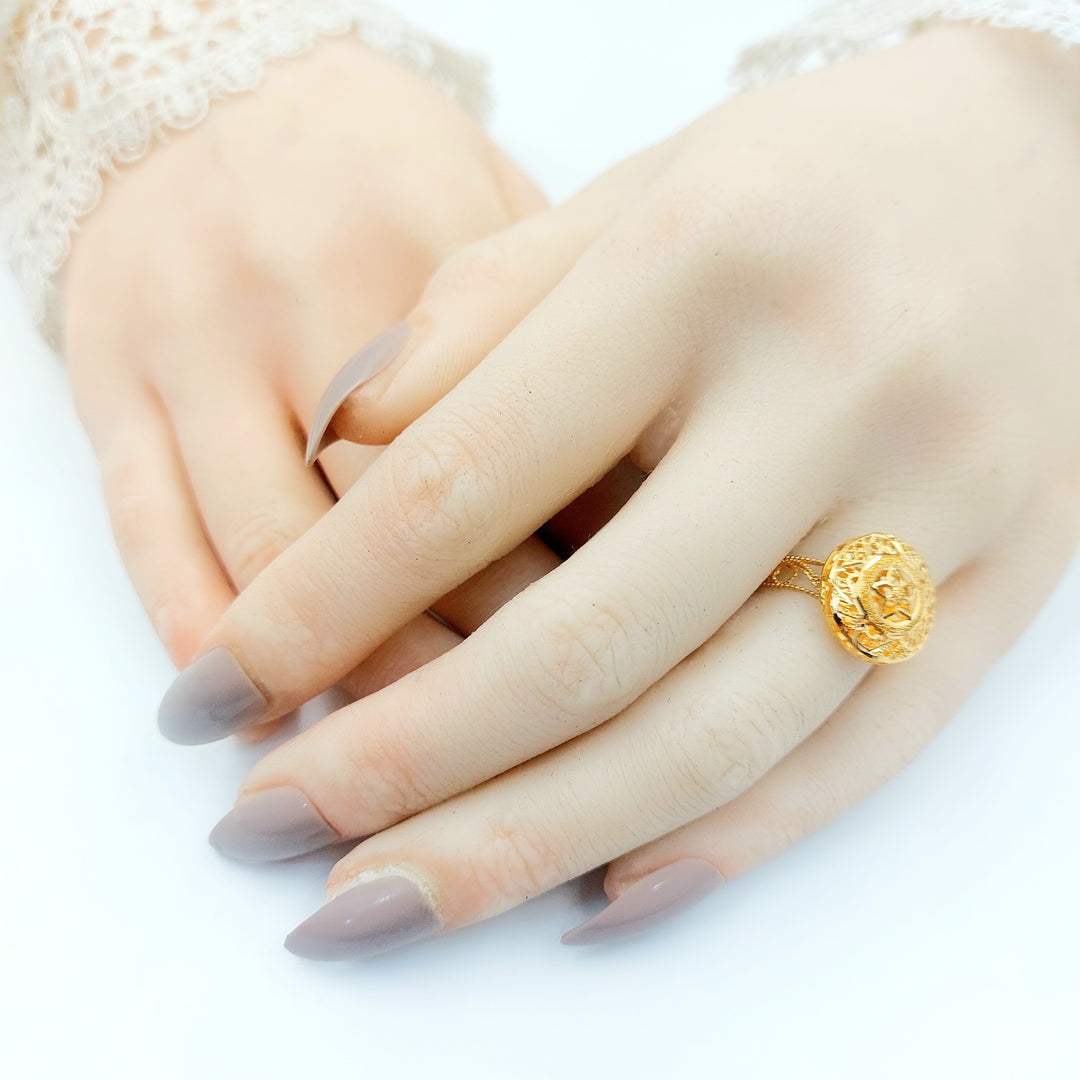 21K خاتم بحريني اكسترا-مجوهرات الشيخ سعيد-Saeed Jewelry 