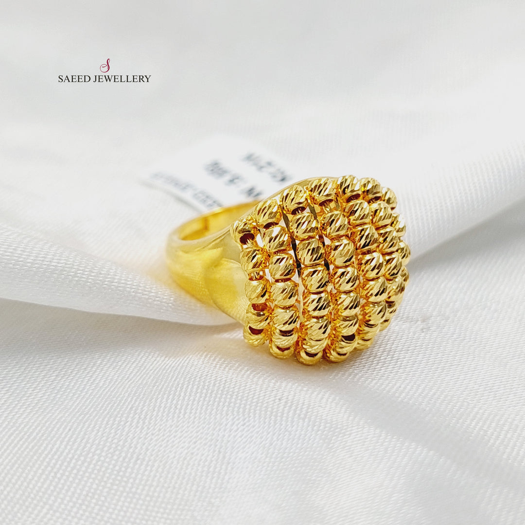21K خاتم طابات اكسترا-مجوهرات الشيخ سعيد-Saeed Jewelry 