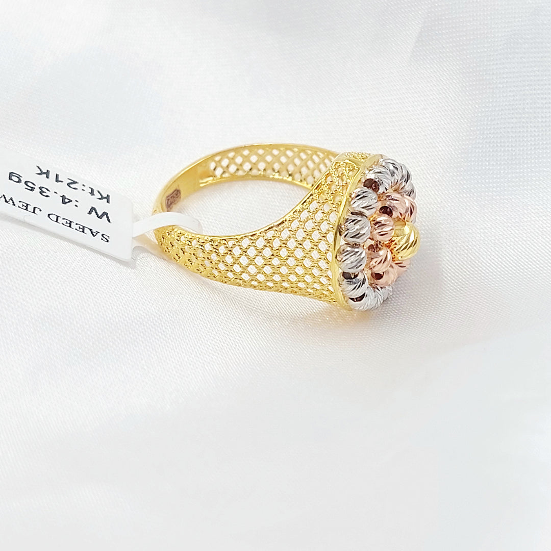 21K خاتم طابات اكسترا-مجوهرات الشيخ سعيد-Saeed Jewelry 