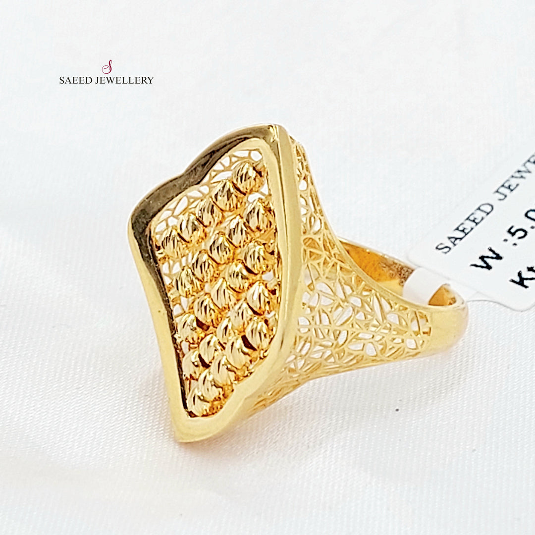 21K خاتم طابات اكسترا-مجوهرات الشيخ سعيد-Saeed Jewelry 