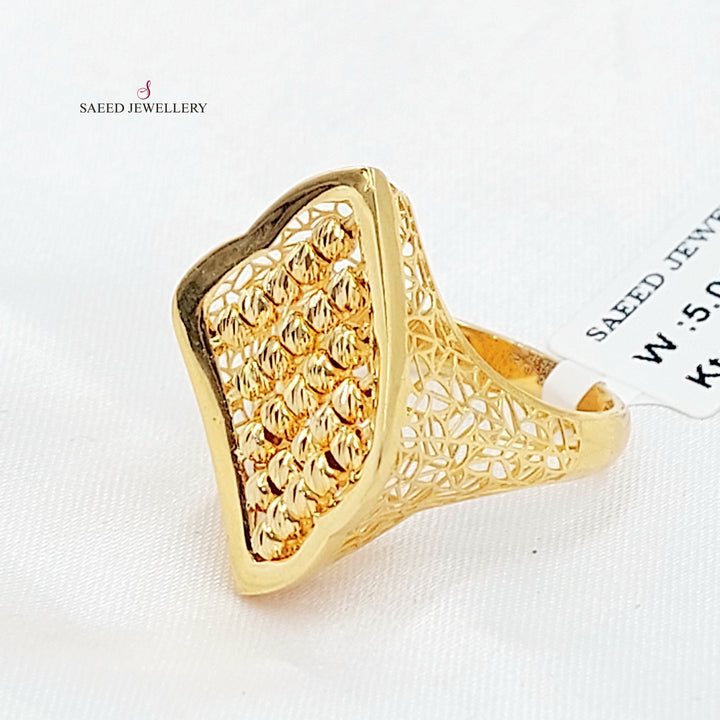 21K خاتم طابات اكسترا-مجوهرات الشيخ سعيد-Saeed Jewelry 