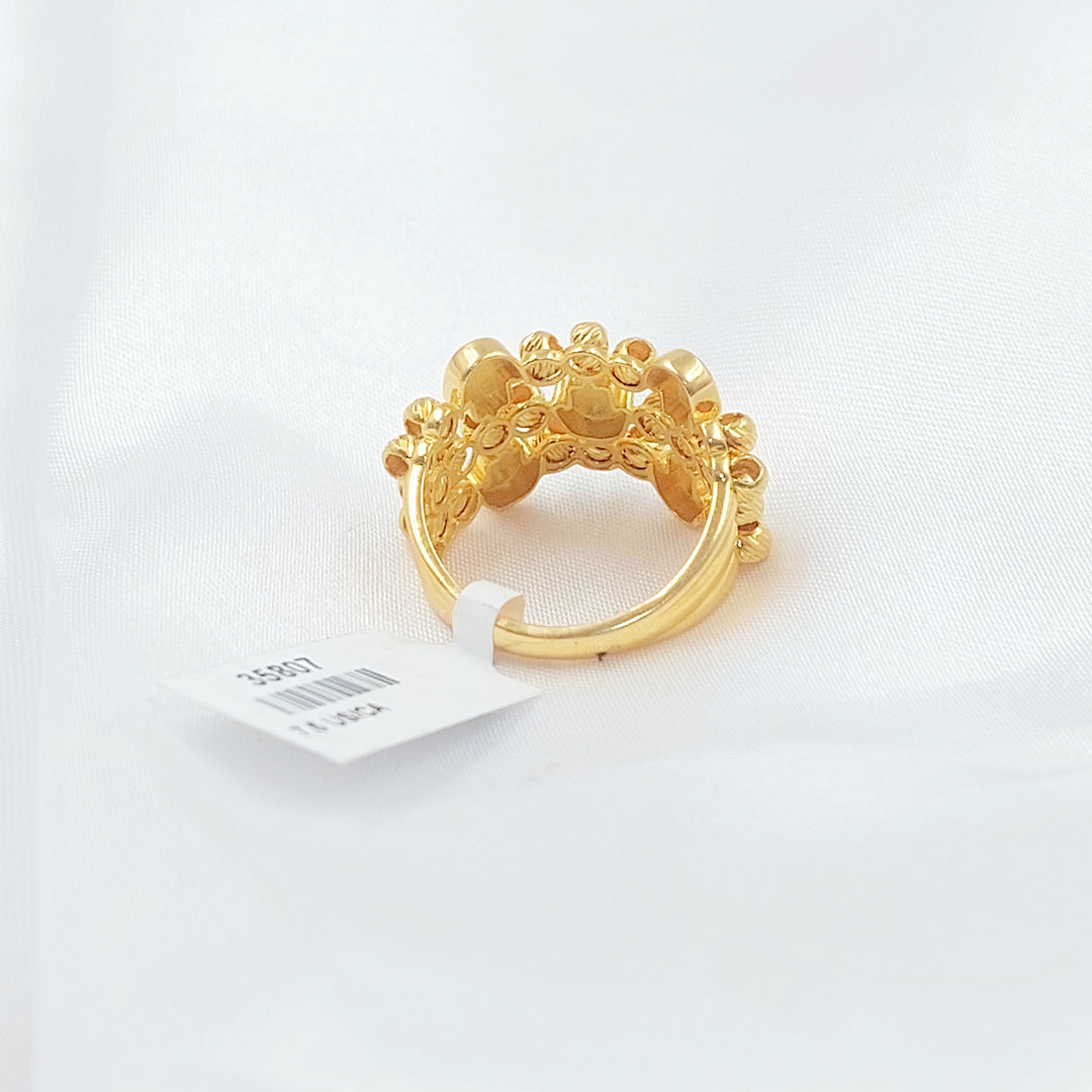 21K خاتم طابات اكسترا-مجوهرات الشيخ سعيد-Saeed Jewelry 