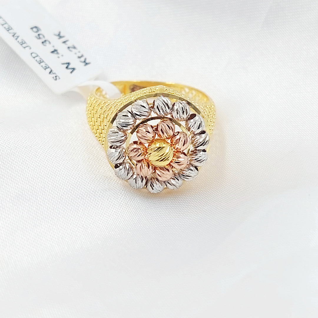 21K خاتم طابات اكسترا-مجوهرات الشيخ سعيد-Saeed Jewelry 