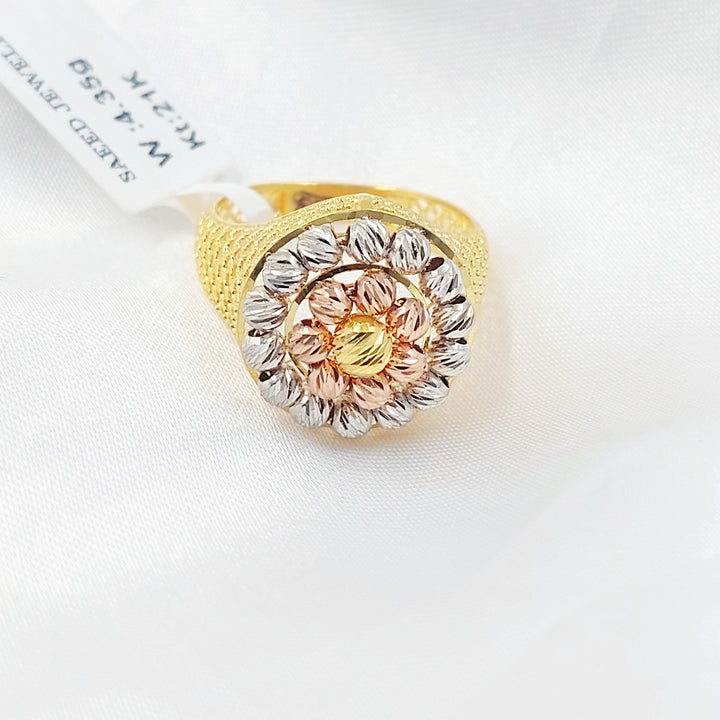 21K خاتم طابات اكسترا-مجوهرات الشيخ سعيد-Saeed Jewelry 