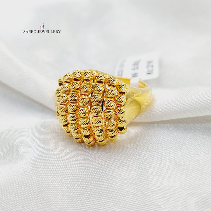 21K خاتم طابات اكسترا-مجوهرات الشيخ سعيد-Saeed Jewelry 