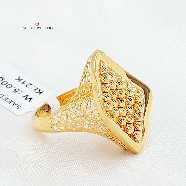 21K خاتم طابات اكسترا-مجوهرات الشيخ سعيد-Saeed Jewelry 