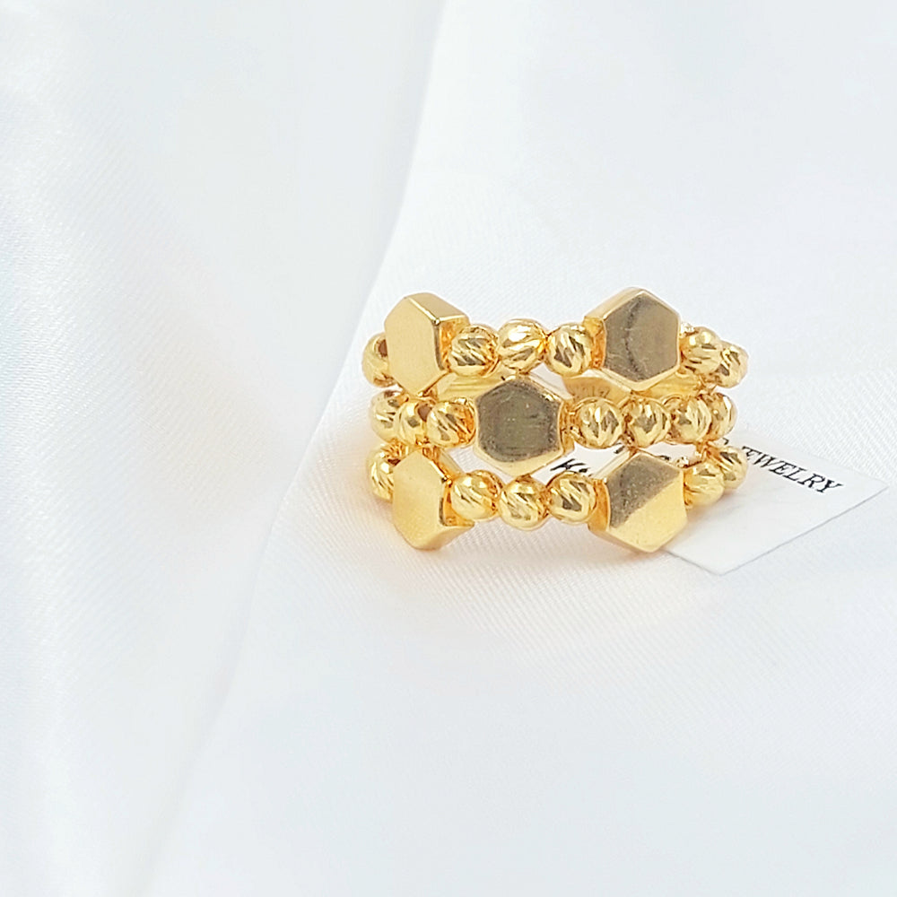 21K خاتم طابات اكسترا-مجوهرات الشيخ سعيد-Saeed Jewelry 