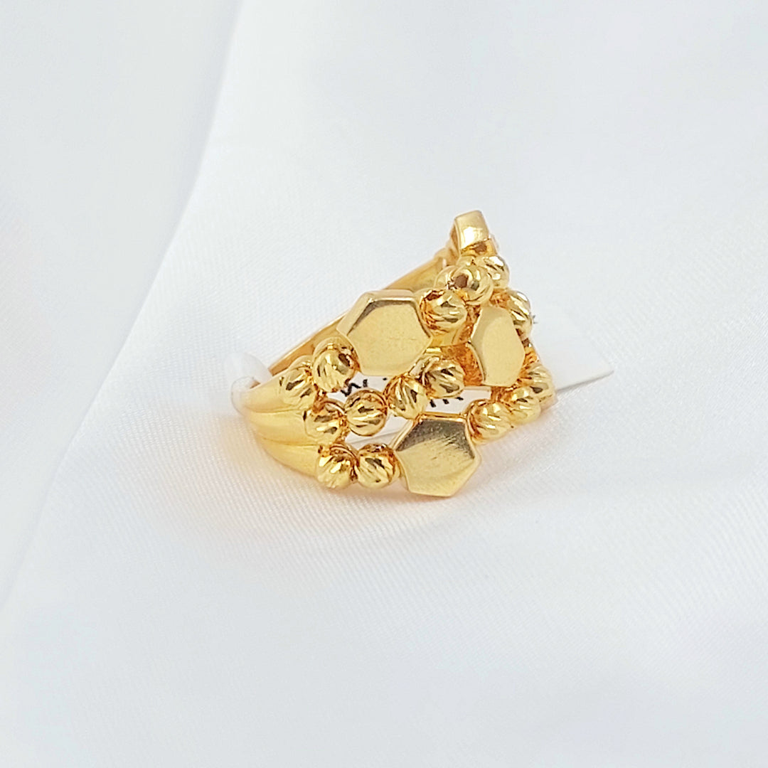 21K خاتم طابات اكسترا-مجوهرات الشيخ سعيد-Saeed Jewelry 