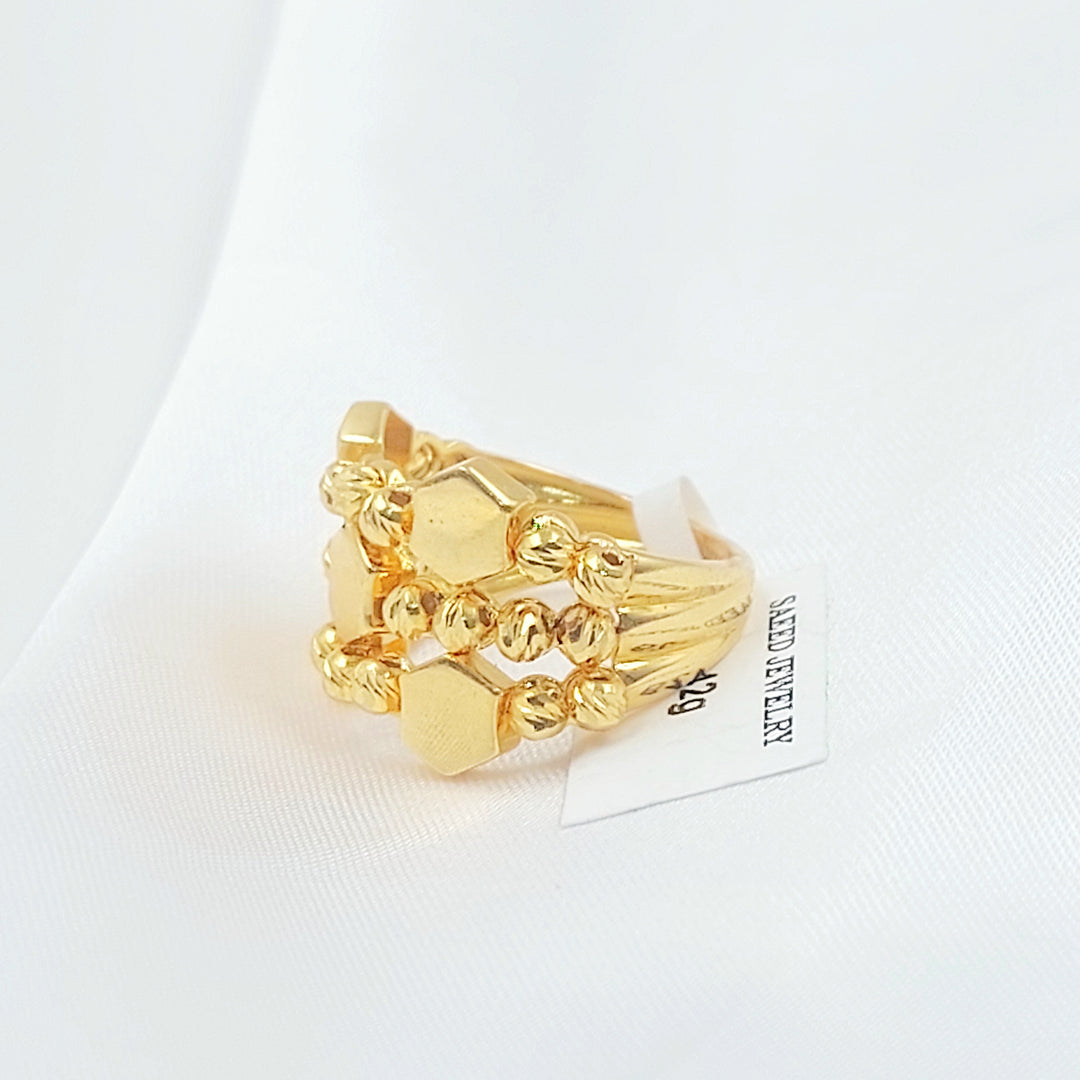 21K خاتم طابات اكسترا-مجوهرات الشيخ سعيد-Saeed Jewelry 