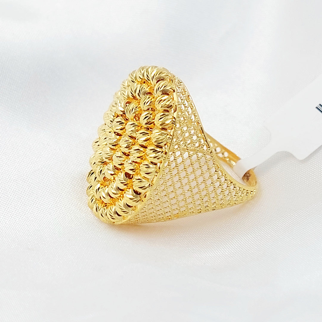 21K خاتم طابات اكسترا-مجوهرات الشيخ سعيد-Saeed Jewelry 