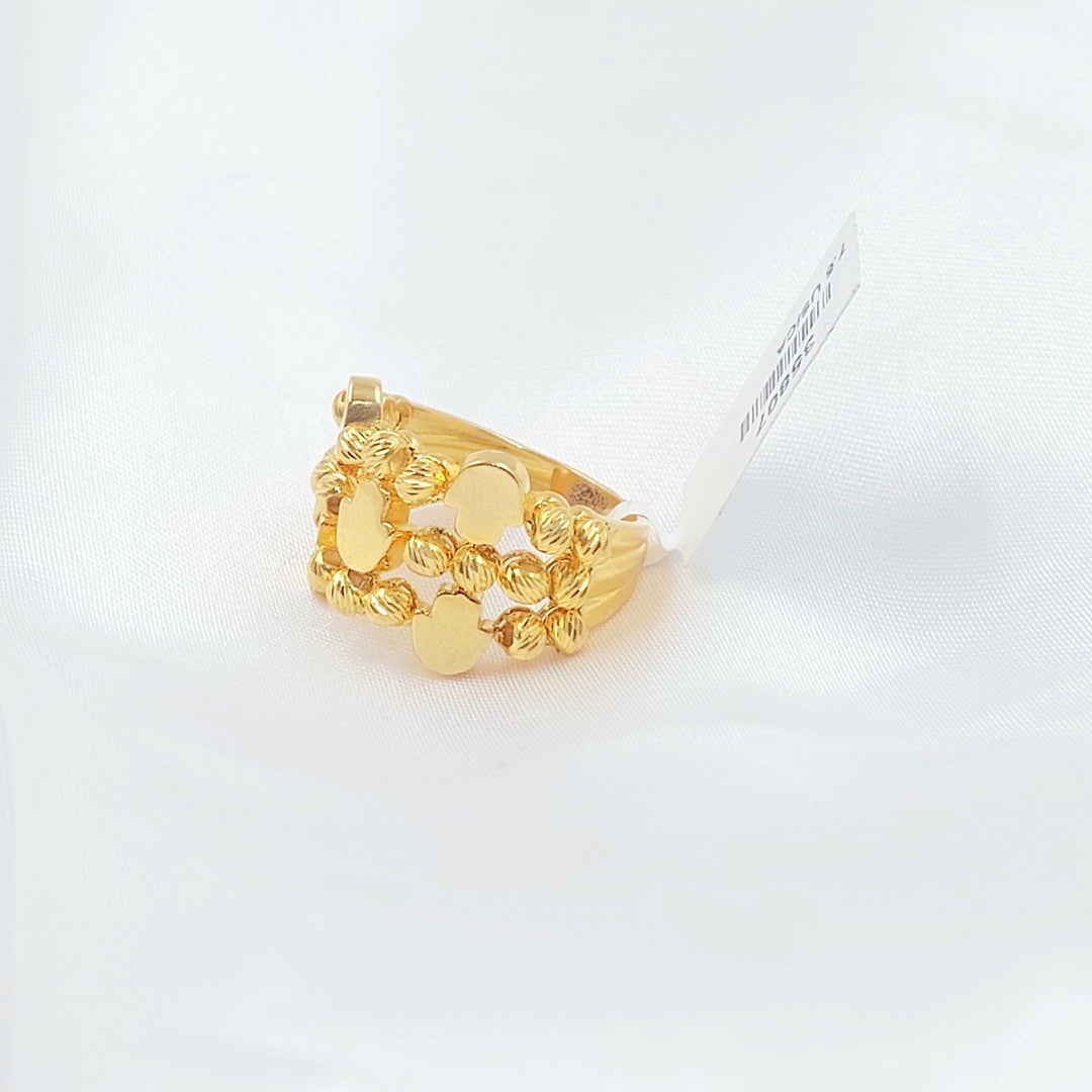 21K خاتم طابات اكسترا-مجوهرات الشيخ سعيد-Saeed Jewelry 