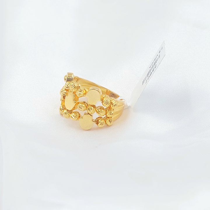 21K خاتم طابات اكسترا-مجوهرات الشيخ سعيد-Saeed Jewelry 