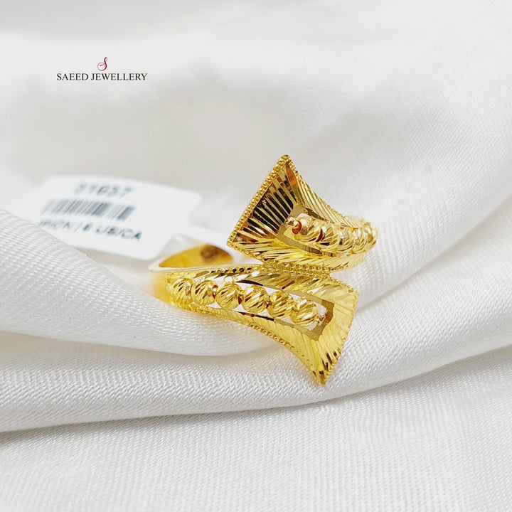 21K خاتم حزام اكسترا-مجوهرات الشيخ سعيد-Saeed Jewelry 
