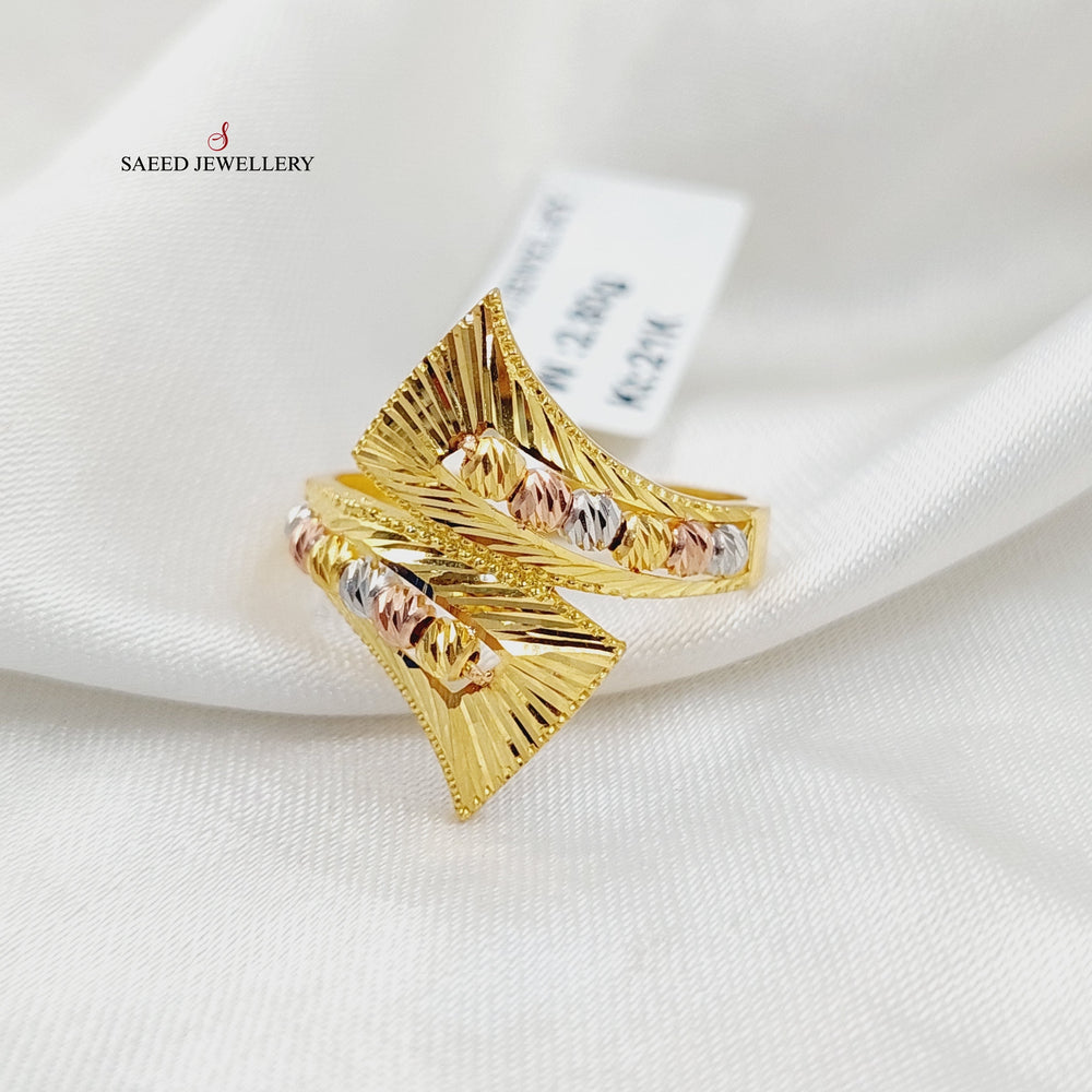 21K خاتم حزام اكسترا-مجوهرات الشيخ سعيد-Saeed Jewelry 