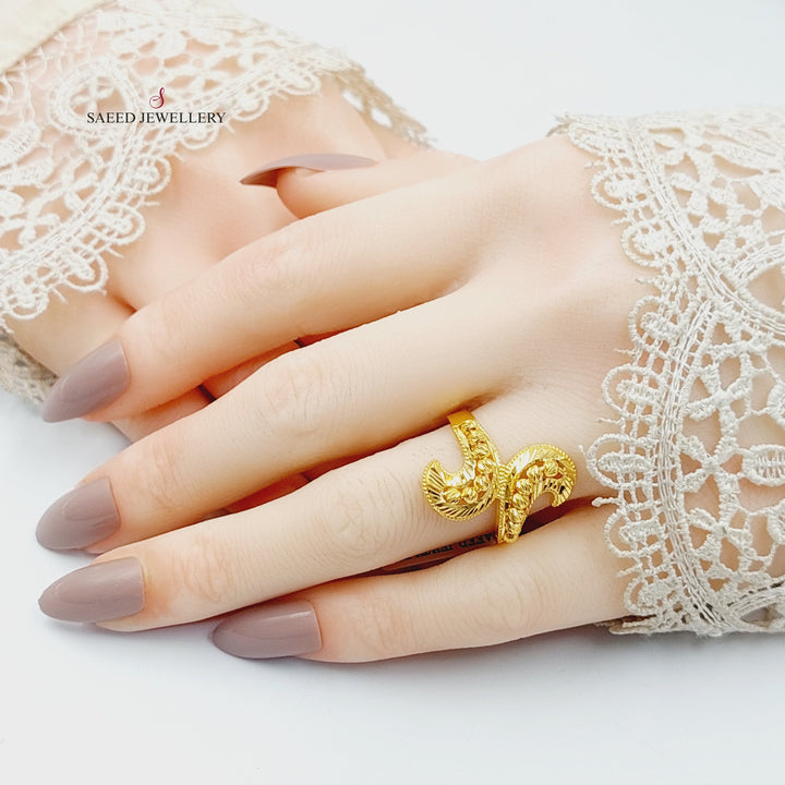 21K خاتم حزام اكسترا-مجوهرات الشيخ سعيد-Saeed Jewelry 