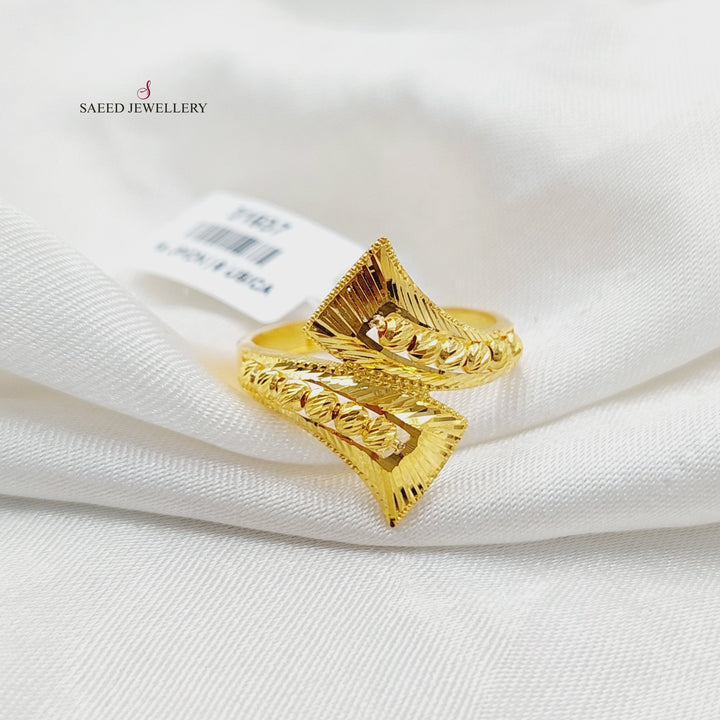 21K خاتم حزام اكسترا-مجوهرات الشيخ سعيد-Saeed Jewelry 