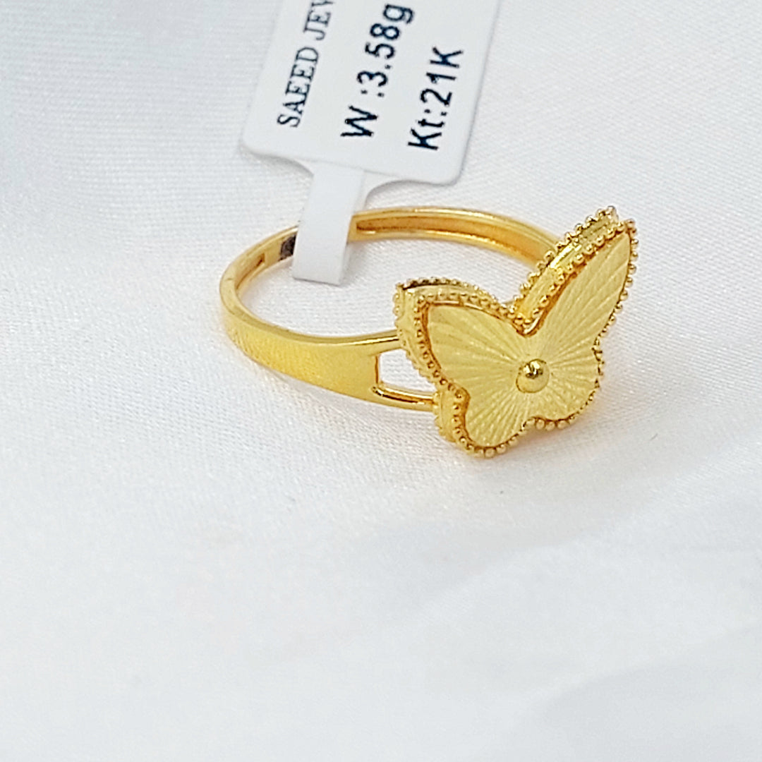 21K خاتم فراشة اكسترا-مجوهرات الشيخ سعيد-Saeed Jewelry 