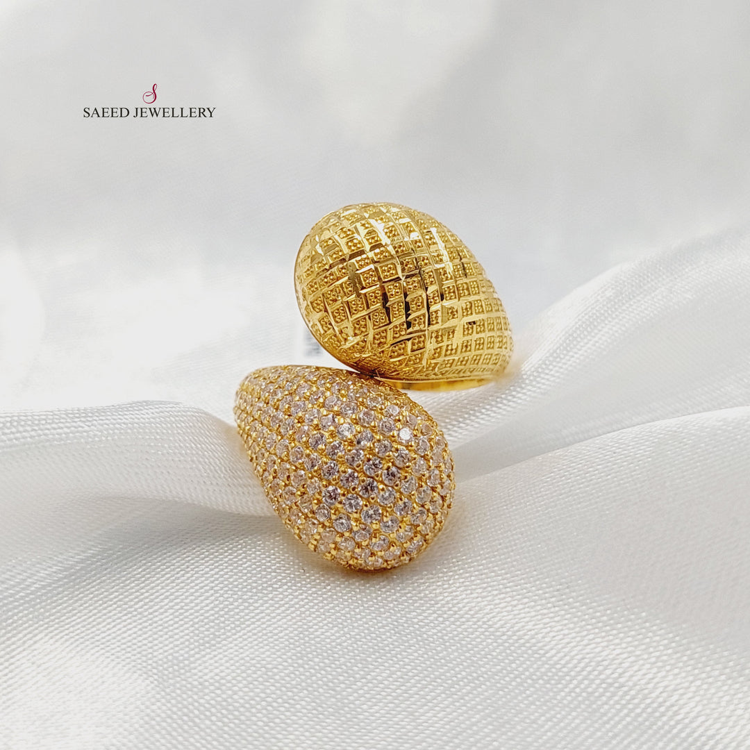 21K خاتم جنزير اكسترا-مجوهرات الشيخ سعيد-Saeed Jewelry 