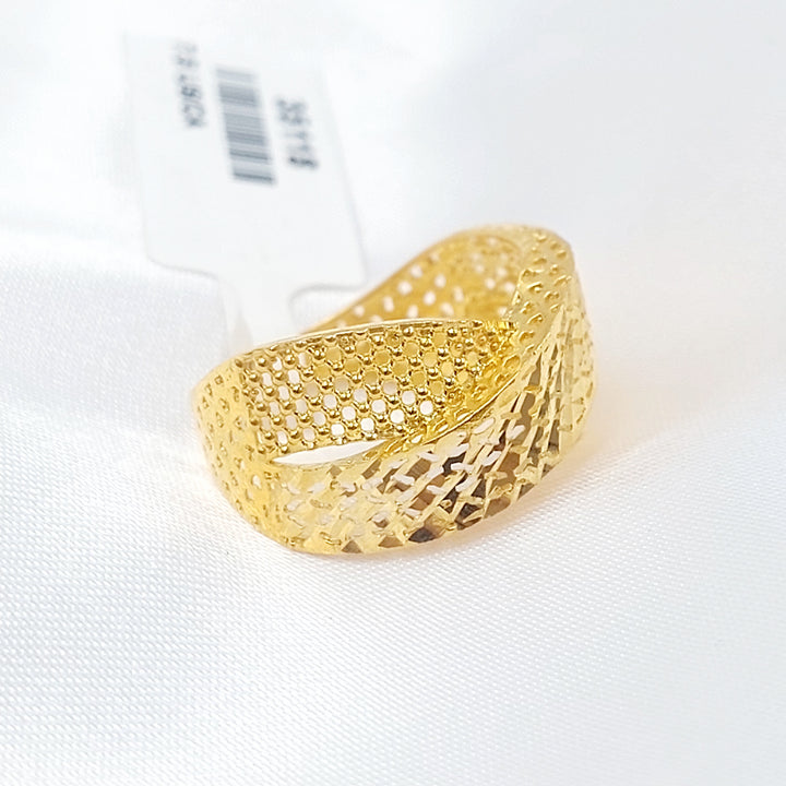 21K خاتم نقش اكسترا-مجوهرات الشيخ سعيد-Saeed Jewelry 