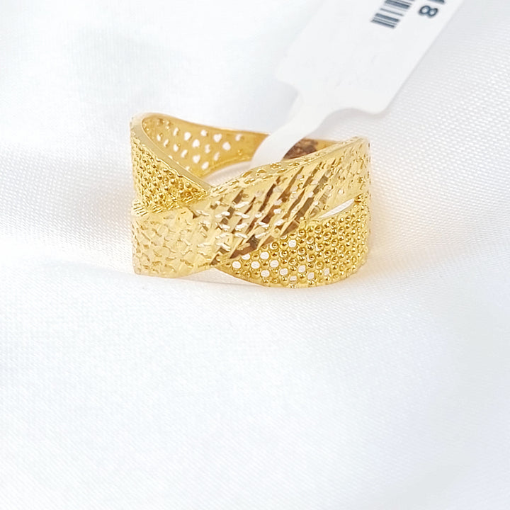 21K خاتم نقش اكسترا-مجوهرات الشيخ سعيد-Saeed Jewelry 