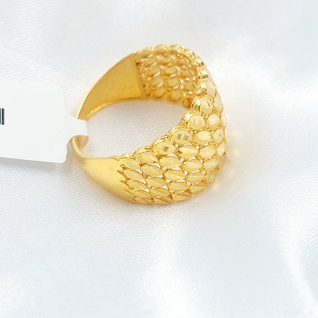 21K خاتم نقش اكسترا-مجوهرات الشيخ سعيد-Saeed Jewelry 