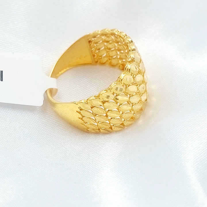 21K خاتم نقش اكسترا-مجوهرات الشيخ سعيد-Saeed Jewelry 