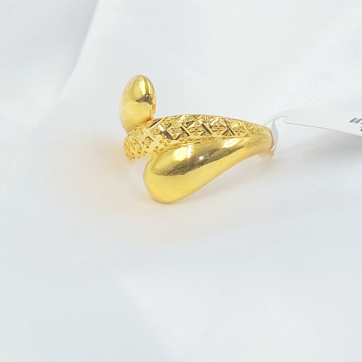 21K خاتم نقش اكسترا-مجوهرات الشيخ سعيد-Saeed Jewelry 