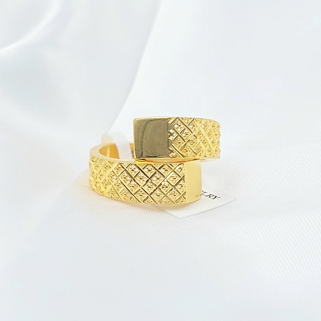 21K خاتم نقش اكسترا-مجوهرات الشيخ سعيد-Saeed Jewelry 