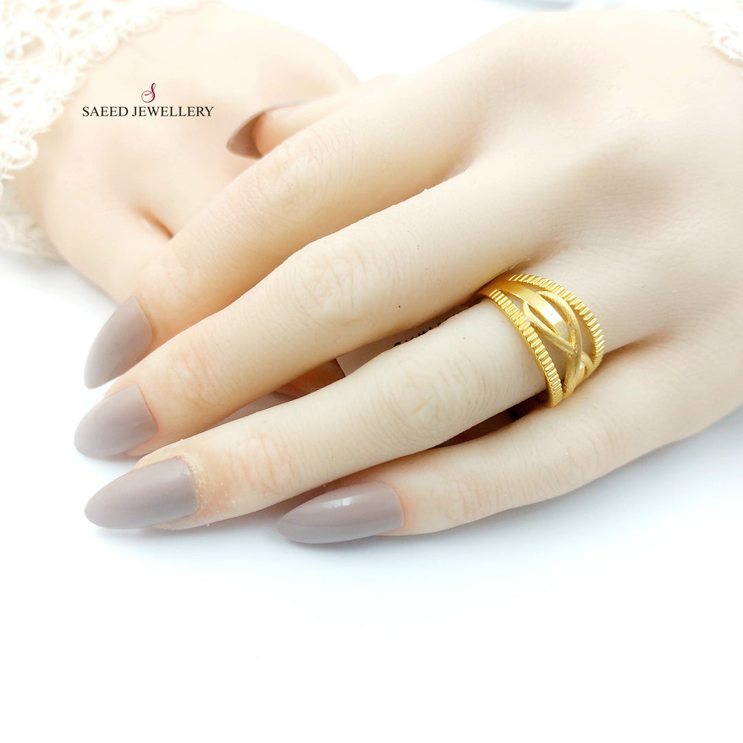 21K خاتم انفينيتي اكسترا-مجوهرات الشيخ سعيد-Saeed Jewelry 