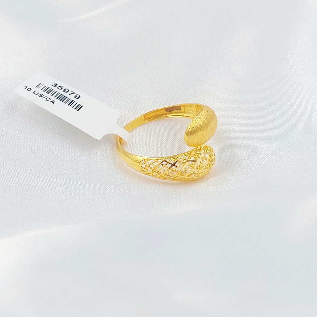 21K خاتم سادة اكسترا-مجوهرات الشيخ سعيد-Saeed Jewelry 