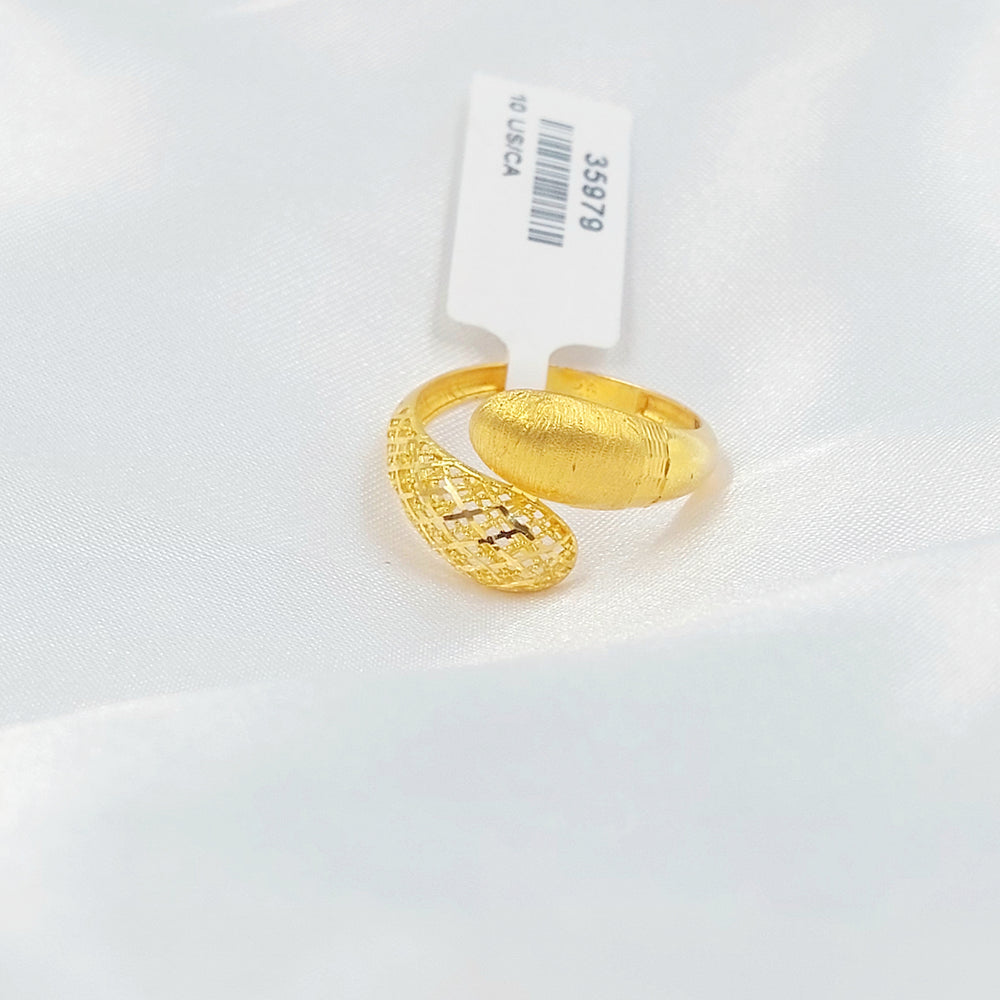 21K خاتم سادة اكسترا-مجوهرات الشيخ سعيد-Saeed Jewelry 