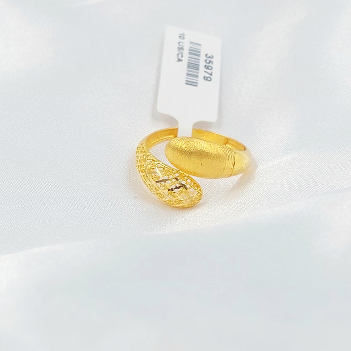 21K خاتم سادة اكسترا-مجوهرات الشيخ سعيد-Saeed Jewelry 