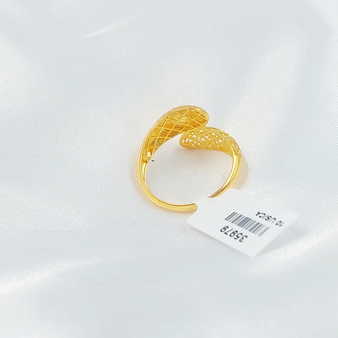 21K خاتم سادة اكسترا-مجوهرات الشيخ سعيد-Saeed Jewelry 