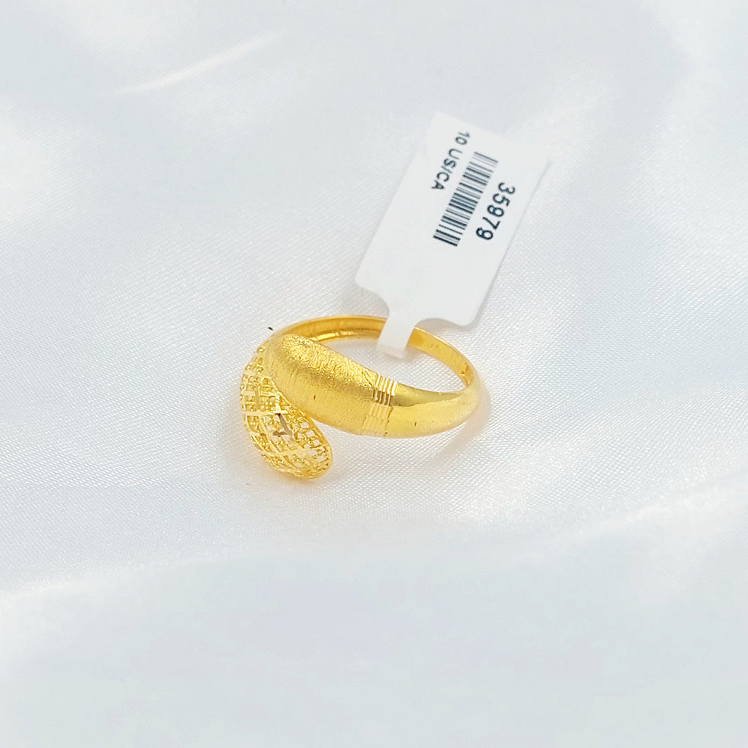 21K خاتم سادة اكسترا-مجوهرات الشيخ سعيد-Saeed Jewelry 