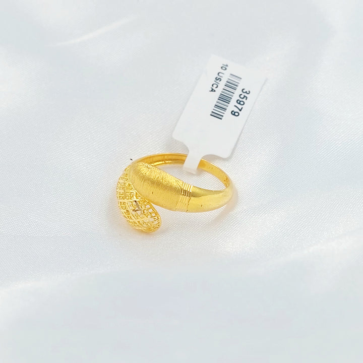 21K خاتم سادة اكسترا-مجوهرات الشيخ سعيد-Saeed Jewelry 