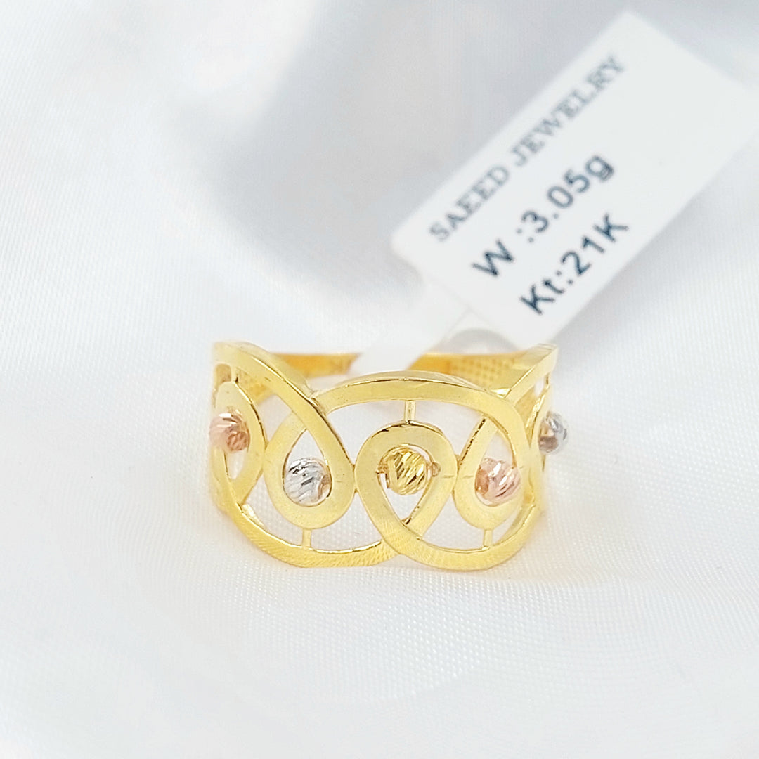 21K خاتم اكسترا-مجوهرات الشيخ سعيد-Saeed Jewelry 