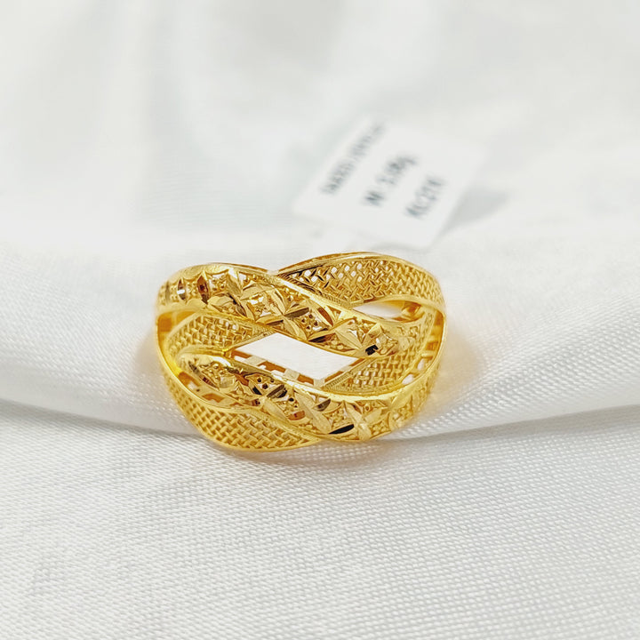 21K خاتم اكسترا-مجوهرات الشيخ سعيد-Saeed Jewelry 