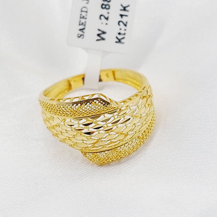 21K خاتم اكسترا-مجوهرات الشيخ سعيد-Saeed Jewelry 