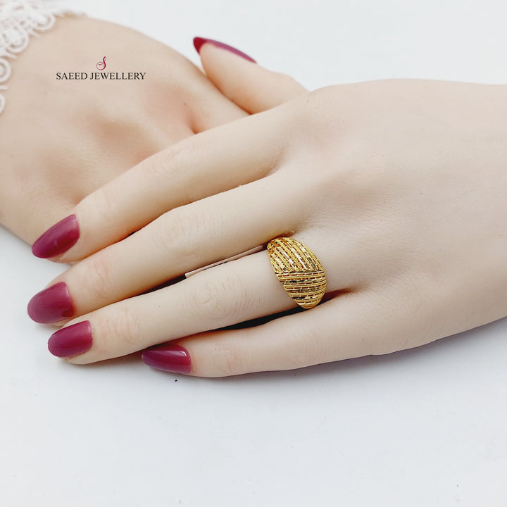 21K خاتم اكسترا-مجوهرات الشيخ سعيد-Saeed Jewelry 