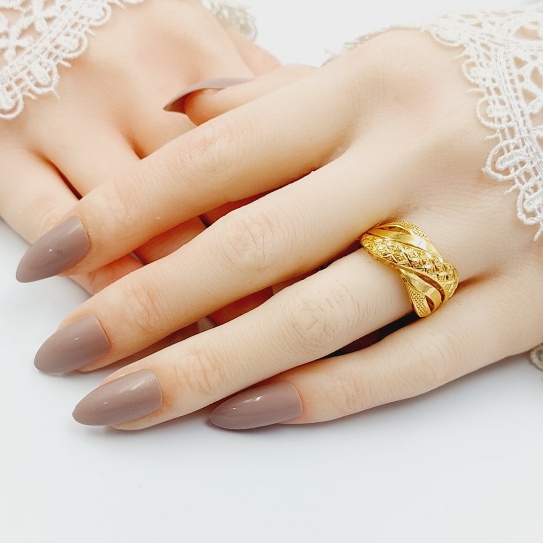 21K خاتم اكسترا-مجوهرات الشيخ سعيد-Saeed Jewelry 