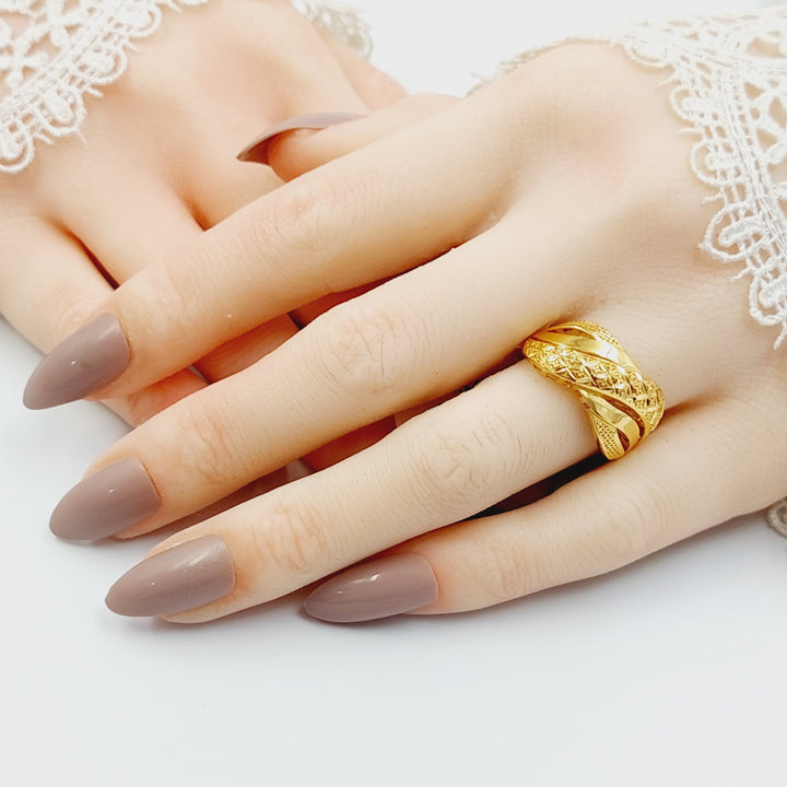 21K خاتم اكسترا-مجوهرات الشيخ سعيد-Saeed Jewelry 